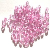 100 4mm Transparent Violet Faceted Firepolish Beads